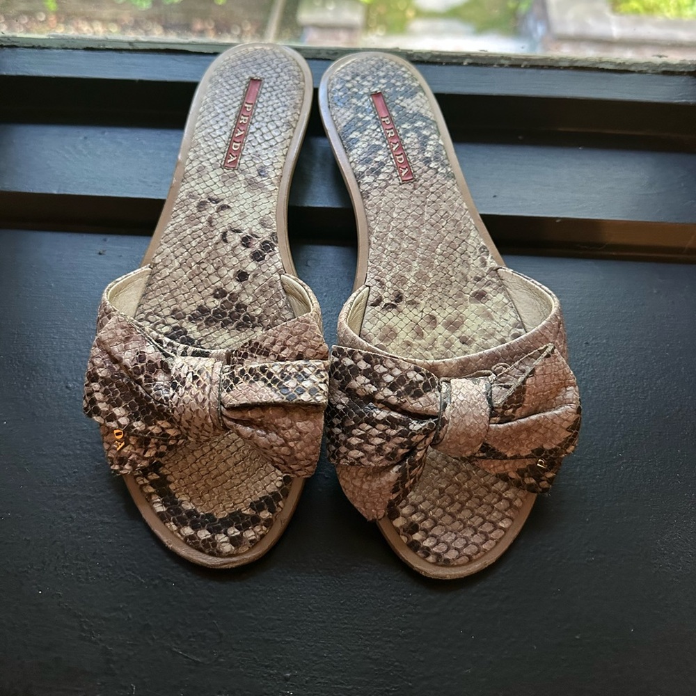 Authentic PRADA Sandals (Animal print)